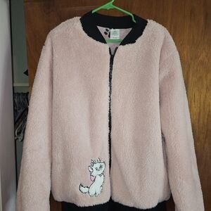 Disney Pink Fleece Kids Jacket with Cat Design